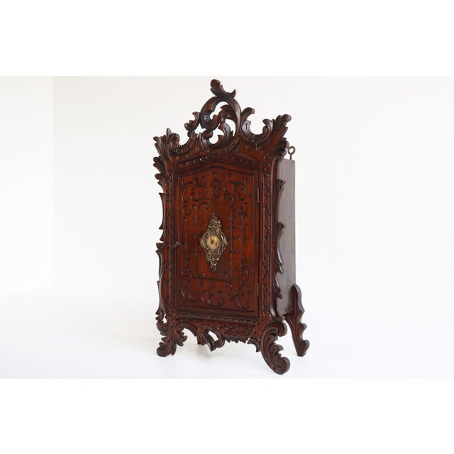Antique French Renaissance Revival Wall Cabinet in Brass, 1880 For Sale - Image 10 of 10