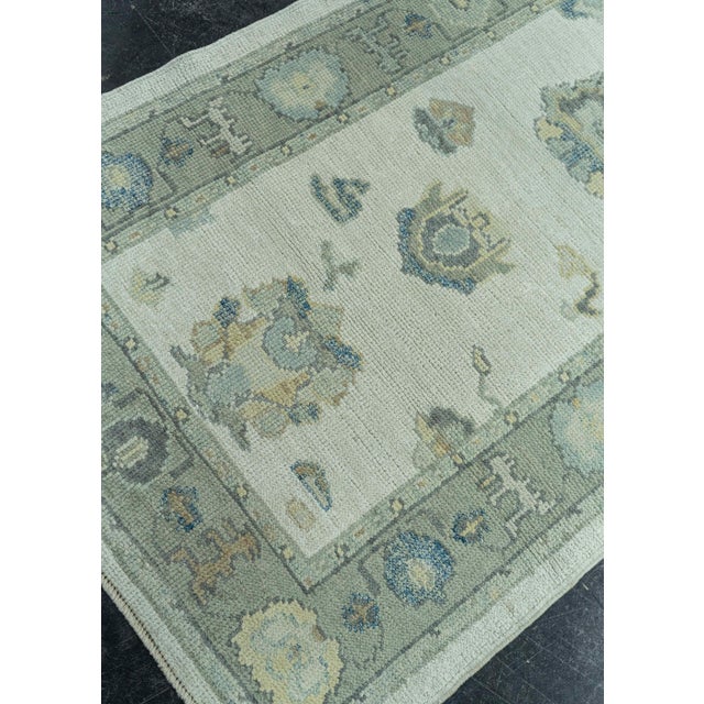 Early 21st Century Turkish Oushak Rug 3' x 8'3" #19134 For Sale - Image 5 of 8