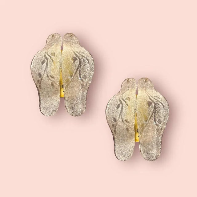 Murano Glass Sconces, 1970s, Set of 2 For Sale - Image 3 of 8