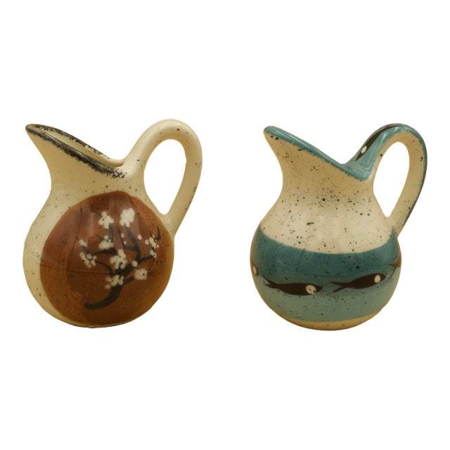 Pair of Jobi Studio Pottery Pitchers, Cape Cod, Mid-Century Modern, C. 1960s For Sale