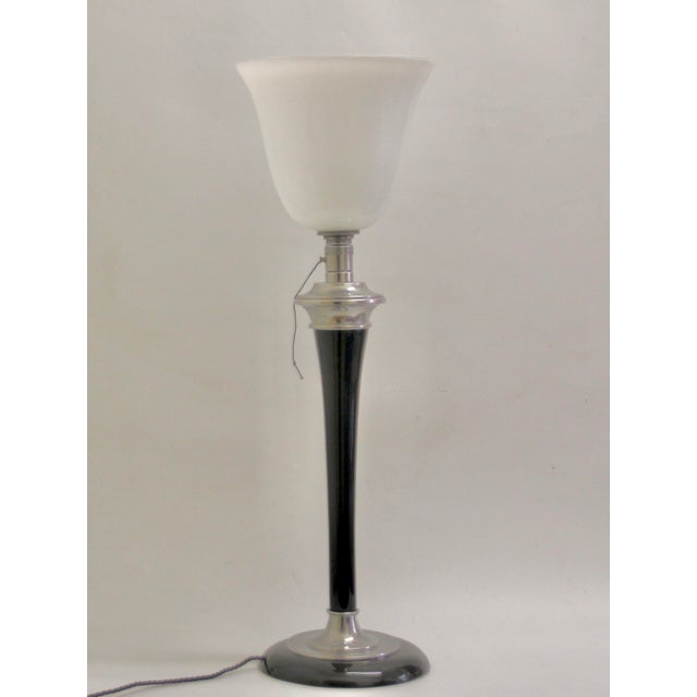 This original "Mazda Lamp" is a table or desk lamp. It was designed and manufactured in France around 1925 by the renowned...