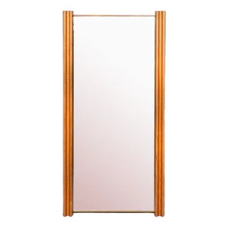 Vintage Swedish Mirror in Pine, 1970s For Sale