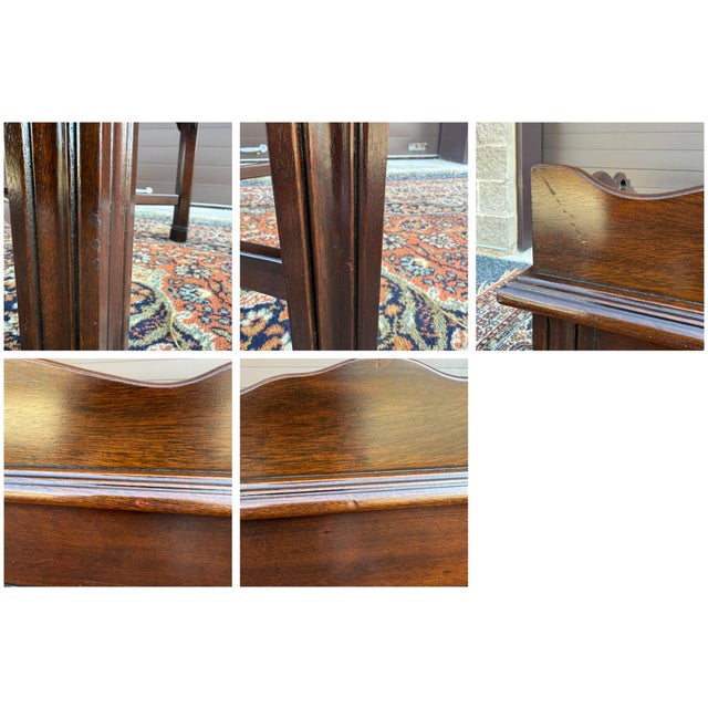 Vintage Chippendale Mahogany Butler's Tray Coffee Table With Scalloped Gallery For Sale - Image 12 of 12