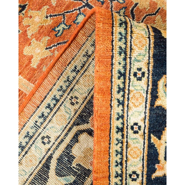 Vintage Traditional Hand Knotted Wool Area Rug, Orange - 6'1" X 9'0" For Sale In New York - Image 6 of 9