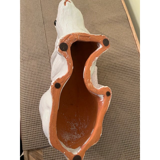 Figurative 1980s Terracotta Majolica Rabbit, Signed, Size Small For Sale - Image 3 of 4