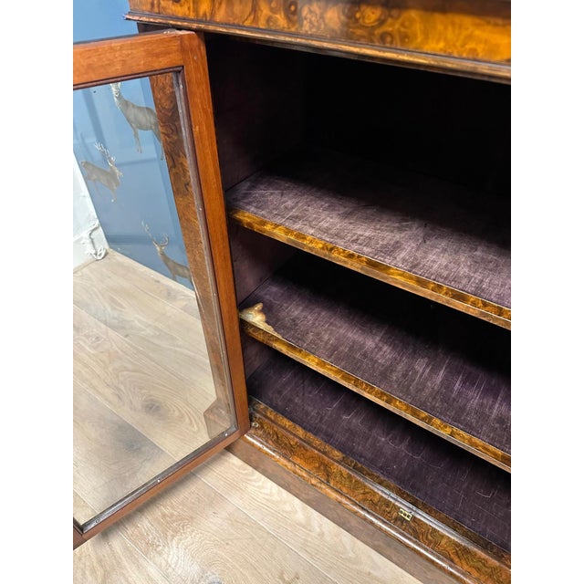 Small Antique Bookcase in Walnut, 1890s For Sale - Image 10 of 17