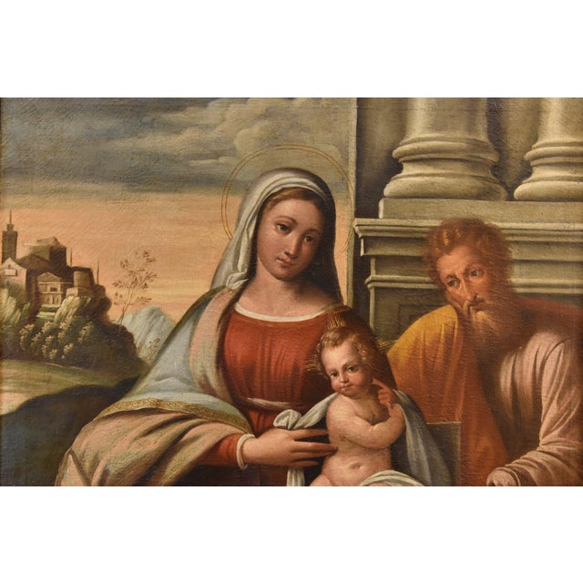 Benvenuto Tisi / Il Garofalo, Holy Family, 1500s-1600s, Oil on Canvas For Sale - Image 7 of 16