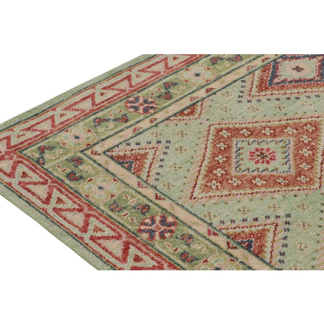Not Yet Made - Made To Order Rug & Kilim’s Diamond Play Rug in Mint and Rust, 5x7 For Sale - Image 5 of 8