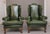 Set of Large Vintage Walnut Wingback Armchairs, 1920 For Sale - Image 3 of 17