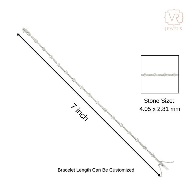 2.28 Carat Natural Diamond Tennis Bracelet in Solid 14k Gold by VRJewels For Sale - Image 9 of 14
