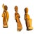 Set of 3, Mid 20th Century African Primitive Wood Carvings For Sale