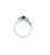 This sophisticated bypass-style ring features a stunning oval-cut blue cubic zirconia as its centerpiece, beautifully...