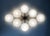 Not Yet Made - Made To Order 21st Century Hive Satin Brass Glossy White Murano Flush Mount by Fabio LTD For Sale - Image 5 of 9