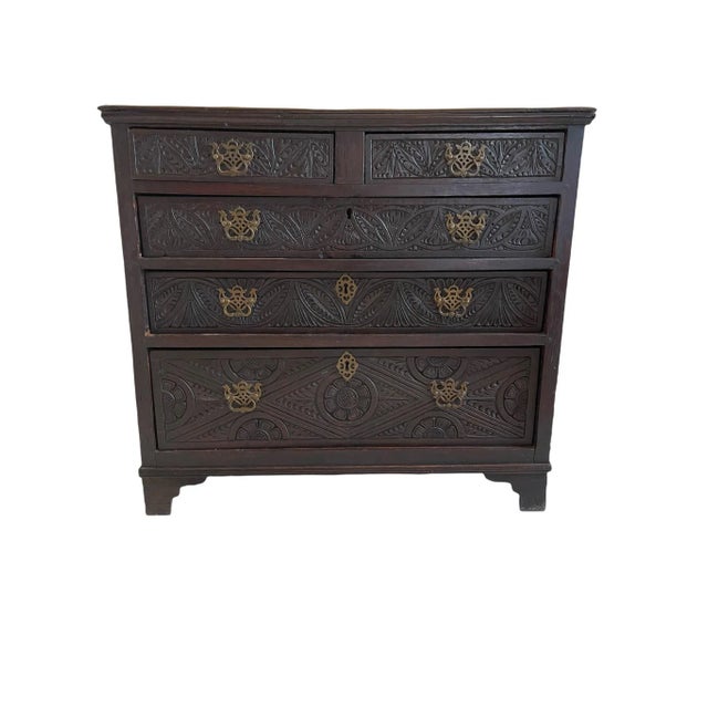 18th Century English Wooden Chest For Sale - Image 4 of 12