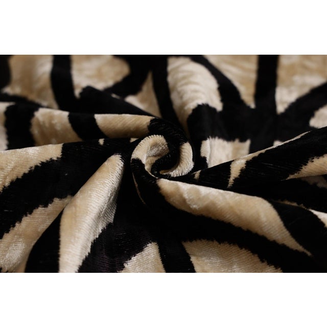 Beige The Artisan Geometric Silk Velvet Pillow - Beige Bronze & Gold 20x20 In For Sale - Image 8 of 8