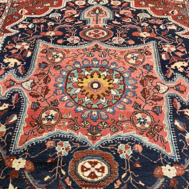 Malayer Floral Medallion Rug by Ignoto for Ignoto For Sale - Image 6 of 8