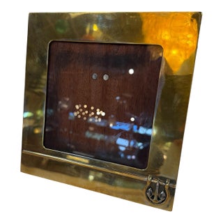 Vintage Gucci Brass Picture Frame With Equestrian Emblem For Sale