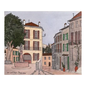 'Mougins' by Denis Paul Noyer, 1968, Côte D'Azur, School of Paris, France, Ecole Des Beaux Arts, Lyon