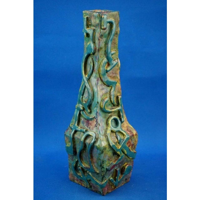 Vintage Sculptural Vase in Stoneware by Roger Guerin, 1960s For Sale - Image 6 of 18