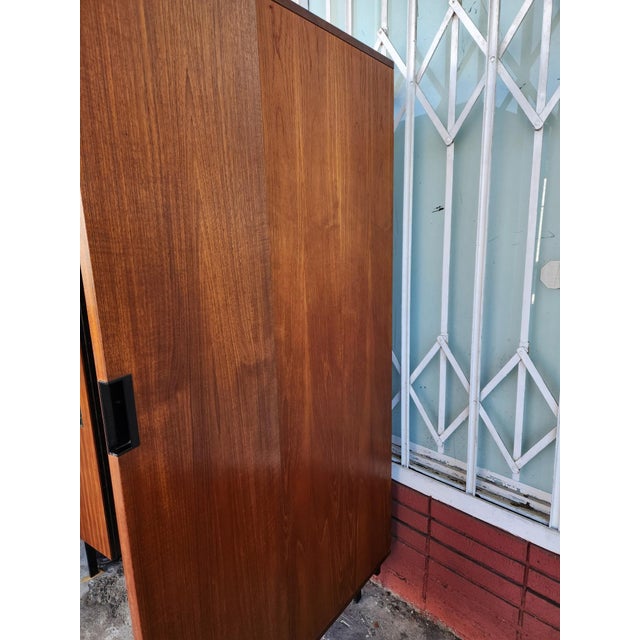 Mid Century Modern Teak Armoire For Sale - Image 4 of 11