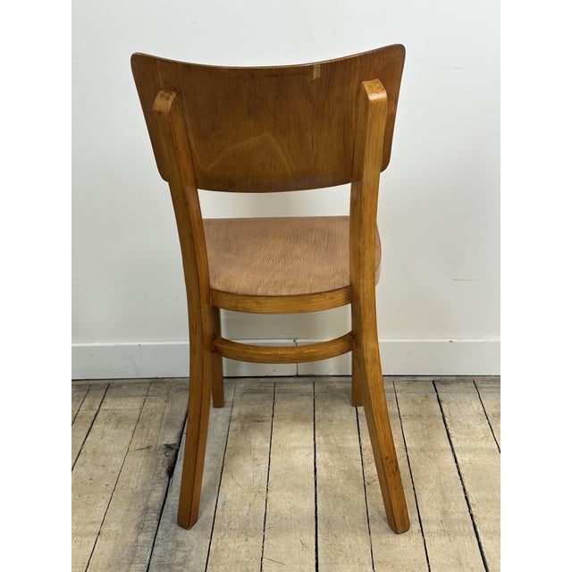 Wood Vintage Bistro Chairs in Wood from Thonet, 1960s, Set of 6 For Sale - Image 7 of 12