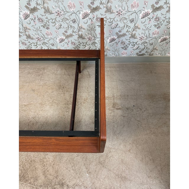 Brown Scandinavian Daybed in Teak, 1960s For Sale - Image 8 of 9