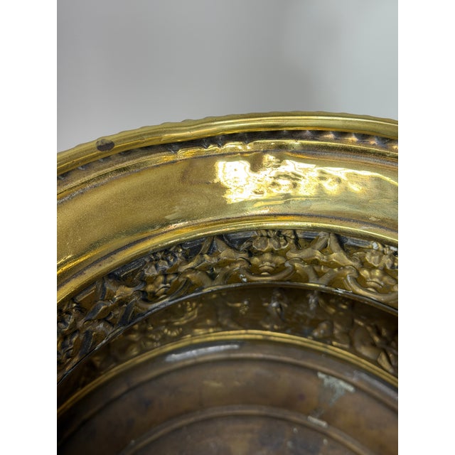 Brass 1880s French Empire Style Rococo Revival Victorian Jardiniere W/Original Liner For Sale - Image 8 of 13