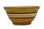 Nice Smaller 8 Inch Size Antique Thick - Heavy Brown & White Banded Yellow Ware Kitchen Batter Mixing Bowl - Late 1800s For Sale - Image 10 of 13