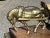 Large Brass Centrepiece of Farmer with His Horse & Cart For Sale - Image 3 of 9