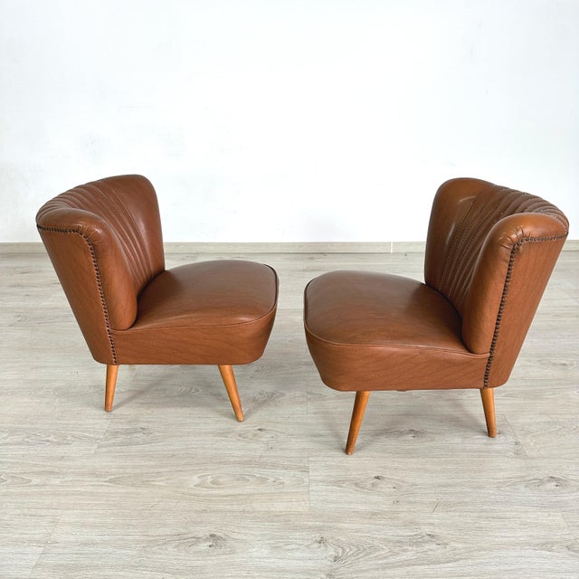 German Cocktail Chairs, a Pair For Sale - Image 4 of 9