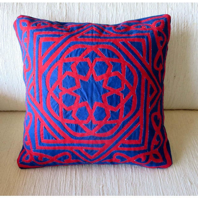 Islamic Pair Applique Throw Pillow Covers For Sale - Image 3 of 10