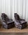Textile Pair of Vintage Tufted Floral Velvet High Back Chairs For Sale - Image 7 of 13