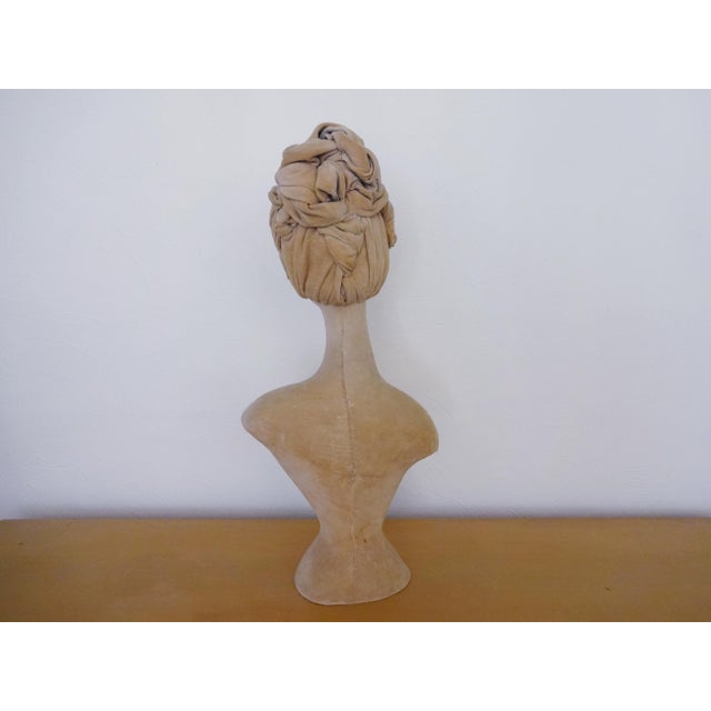 1940s Abstract Velvet Mannequin Bust For Sale - Image 4 of 10