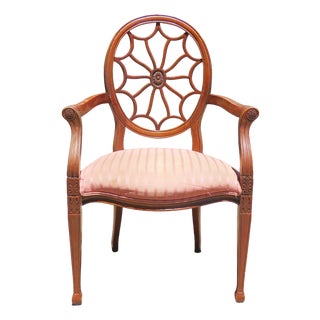 Vintage Spider Back Regency / Hepplewhite Style Chair For Sale