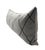 A handcrafted pillow fashioned with Mokum Berba in Platinum fabric on the front and backed in a flax colored linen....