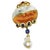Metal Bochic “Orient” Vintage Jade & Blue Sapphire Brooch, Pendant Set In 18K Gold For Sale - Image 7 of 8
