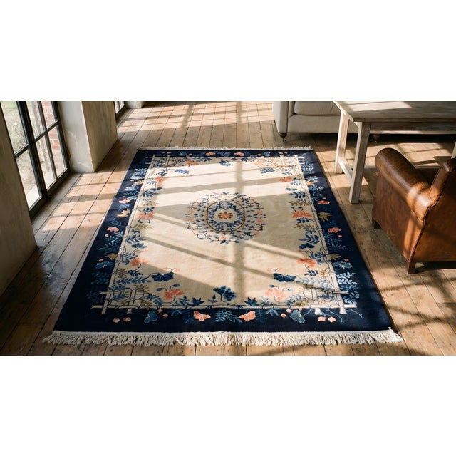 1920s Chinese Peking Carpet For Sale - Image 9 of 9