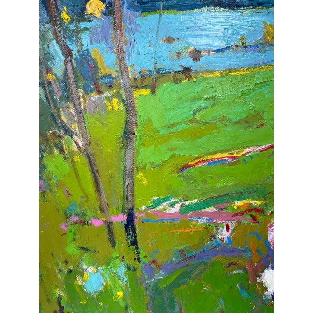 2020s Impressionistic Landscape Original Oil Painting For Sale - Image 5 of 12