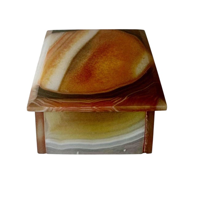 Mid-Century Modern Vintage Agate Box Circa 1950s For Sale - Image 3 of 10