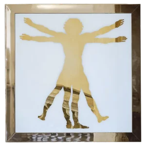 Leonardo Da Vinci, the Vitruvian Man, Icon Wall Decoration by Davide Medri