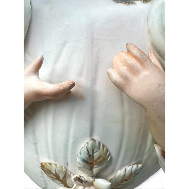 1950's Lenwile Ardalt Porcelain 3 Cherub Floral Planter Vase For Sale - Image 15 of 16