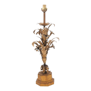 Frederick Cooper Floral Italian Tole Table Lamp. 1960s Italy