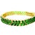 A contemporary tennis bracelet, showcasing a stunning array of pear green tsavorites, totaling 15.90 carats. The vibrant...