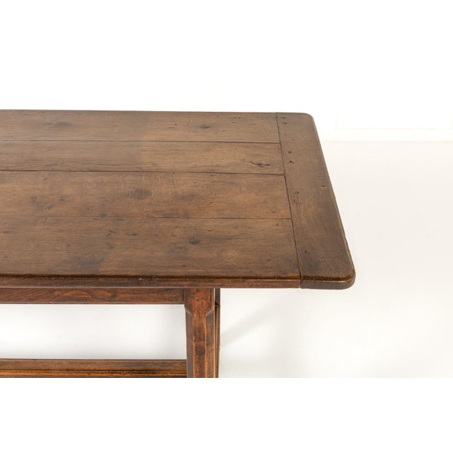 Antique English George III Farmhouse Table in Oak, 1700s For Sale - Image 4 of 11