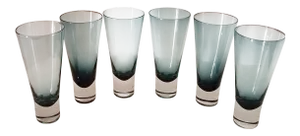 Kenneth Cole Reactions Ludlow Blue Crystal Highball Glasses - Set of 6
