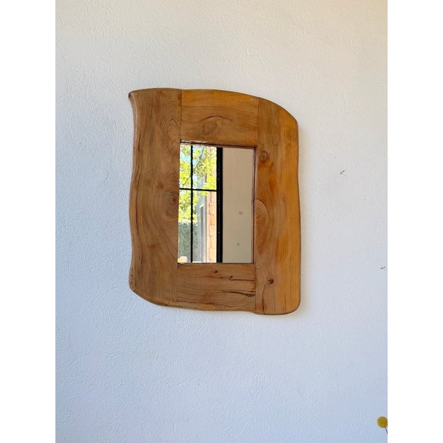 1960s Brutalist Organic Wooden Mirror, 1960s For Sale - Image 5 of 18