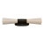 Visual Comfort Utopia Double Bath Sconce in Aged Iron With White Glass For Sale