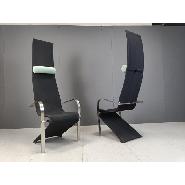 Postmodern King Dining Chairs by Belgochrom, 1980, Set of 6 For Sale - Image 9 of 11