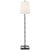 Visual Comfort Signature Grenol Buffet Lamp in Bronze with Linen Shade For Sale