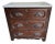 Small Walnut Chest of Drawers With Marble Top. For Sale